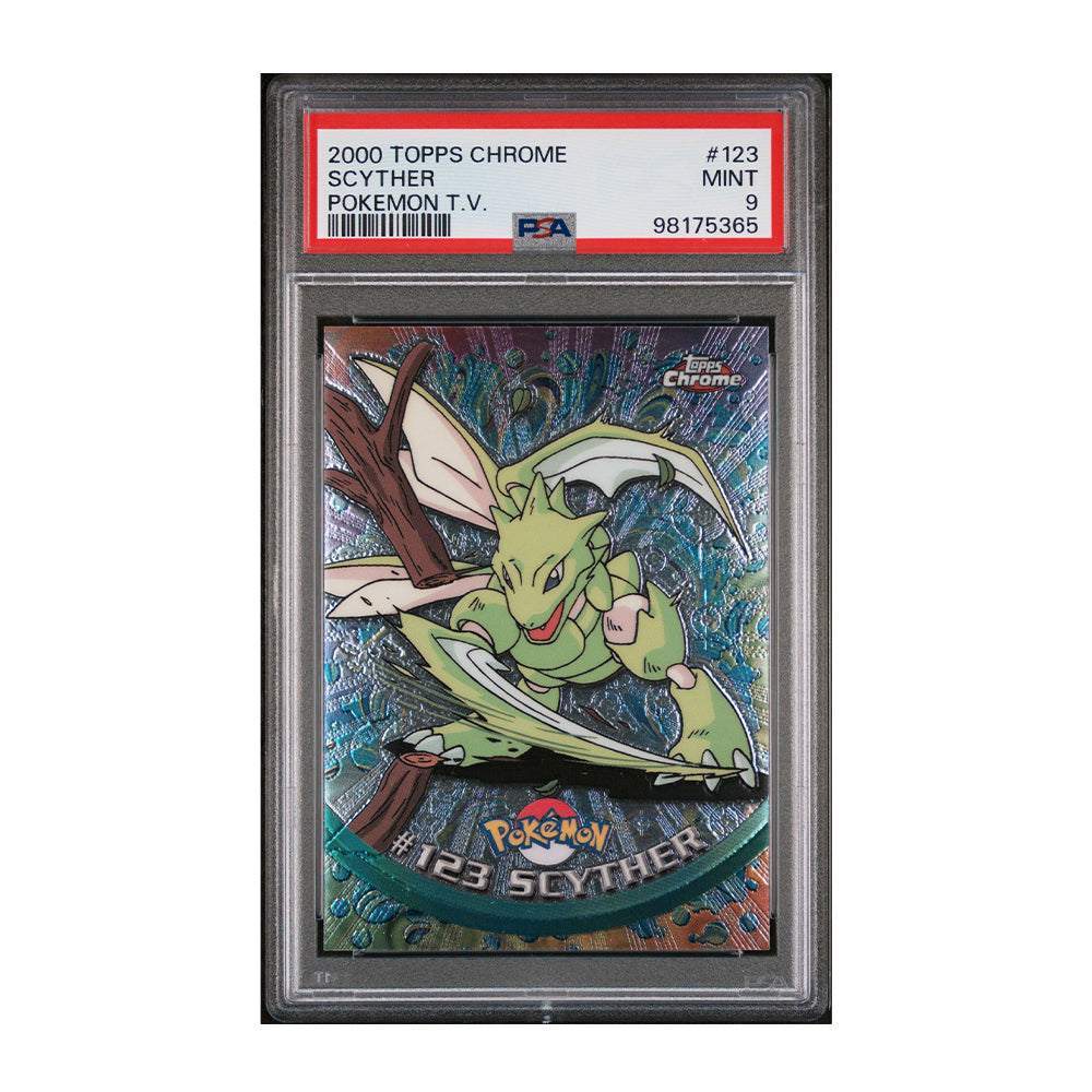 Scyther 123 [Holo, Graded PSA 9] - Pokemon 2000 Topps Chrome