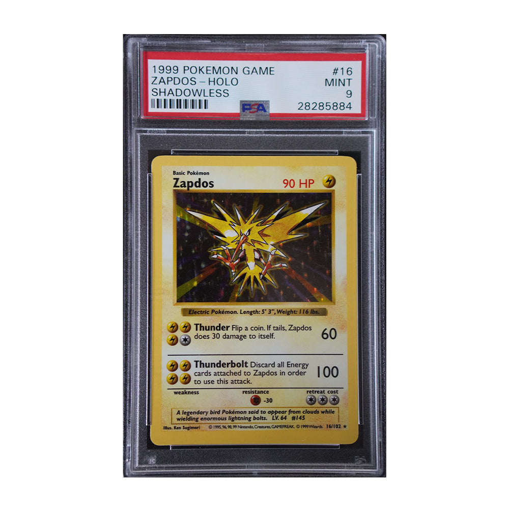 Zapdos 16/102 - [Holo, Graded PSA 9] Base Set (Shadowless) (BSS)