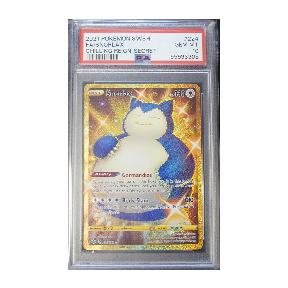 Snorlax (Secret) [Holo, Graded PSA 10] - SWSH06: Chilling Reign (SWSH06)