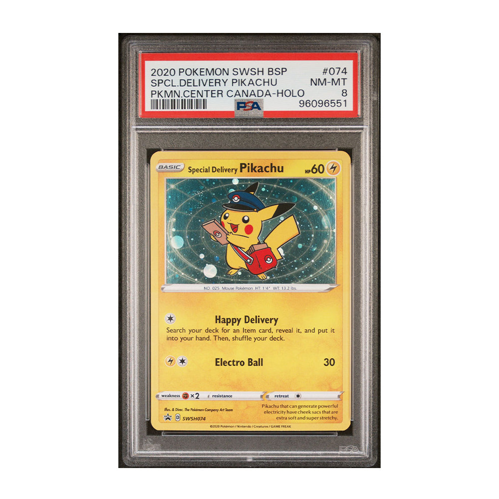 Special Delivery Pikachu - [Graded PSA 8] SWSH074 - SWSH: Sword & Shield Promo Cards (SWSD)