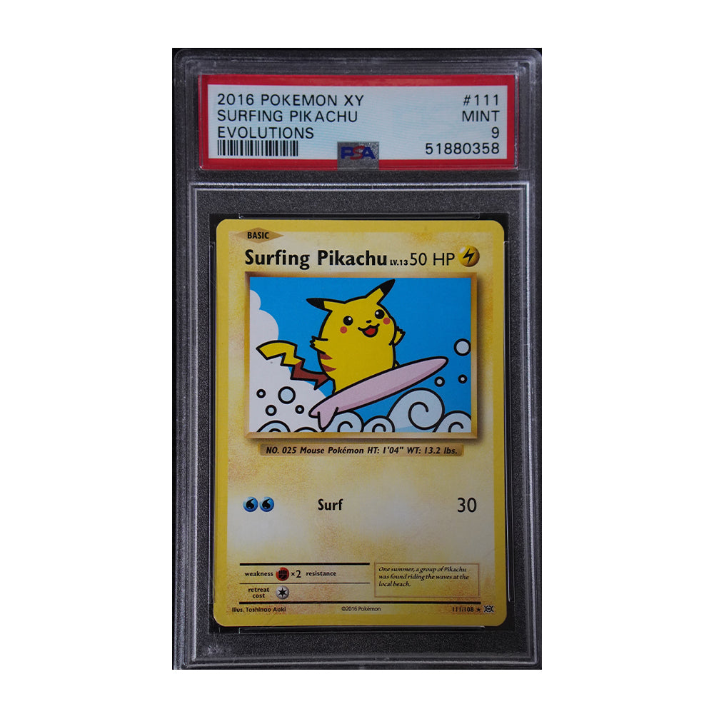 Surfing Pikachu - [Graded PSA 9] XY - Evolutions (EVO)