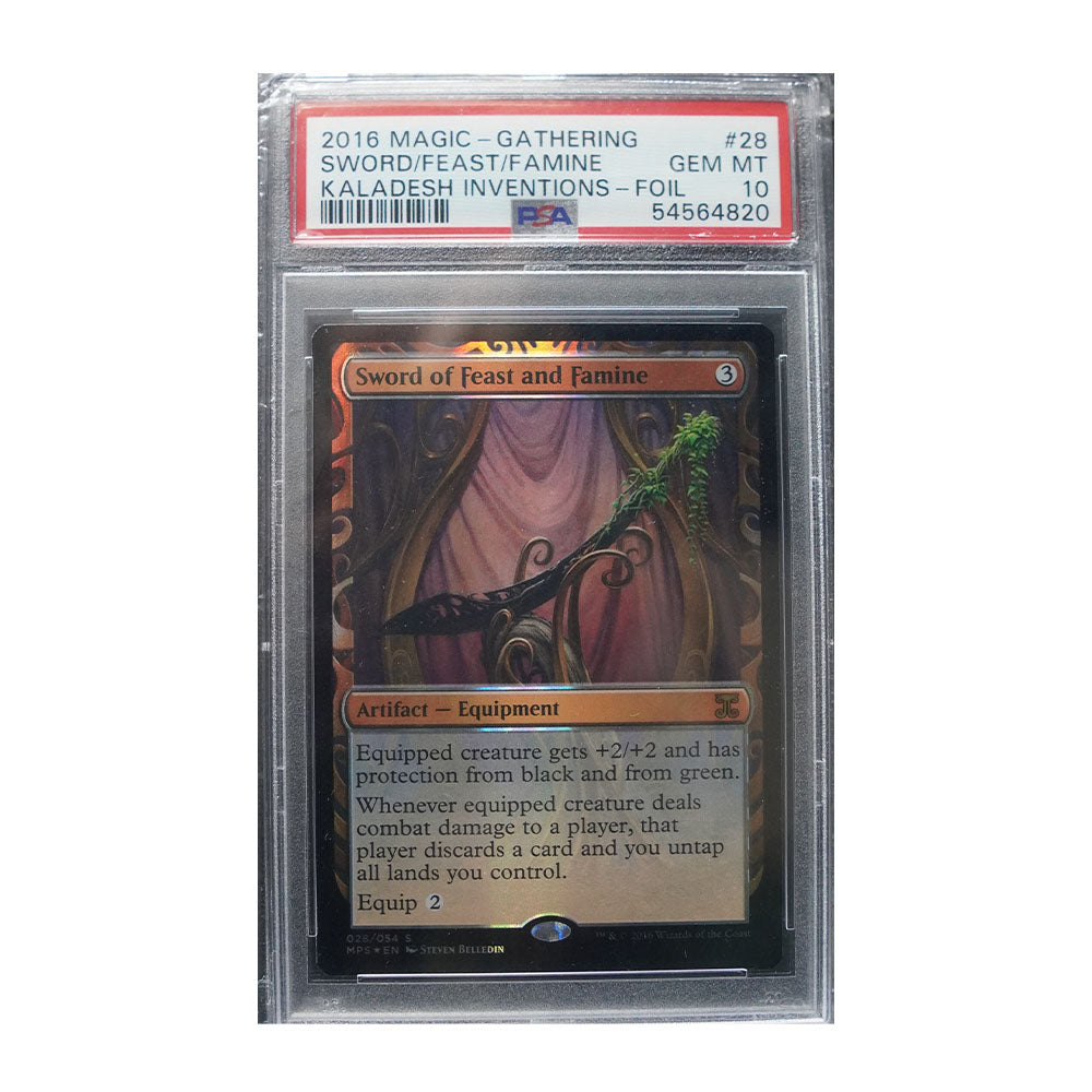 Sword of Feast and Famine - [Foil, Graded PSA 10] Masterpiece Series: Kaladesh Inventions (MPS)