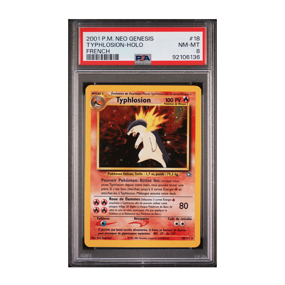 Typhlosion - [French, Holo, Graded PSA 8] - Neo Genesis