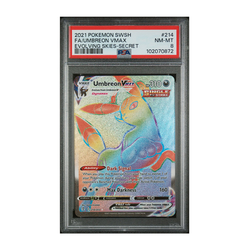 Umbreon VMAX (Secret) - [Holo, Graded PSA 8] SWSH07: Evolving Skies (SWSH07)