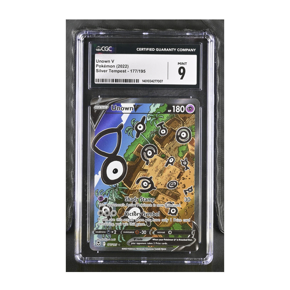 Unown V (Alternate Full Art) - [Graded CGC 9] SWSH12: Silver Tempest (SWSH12)