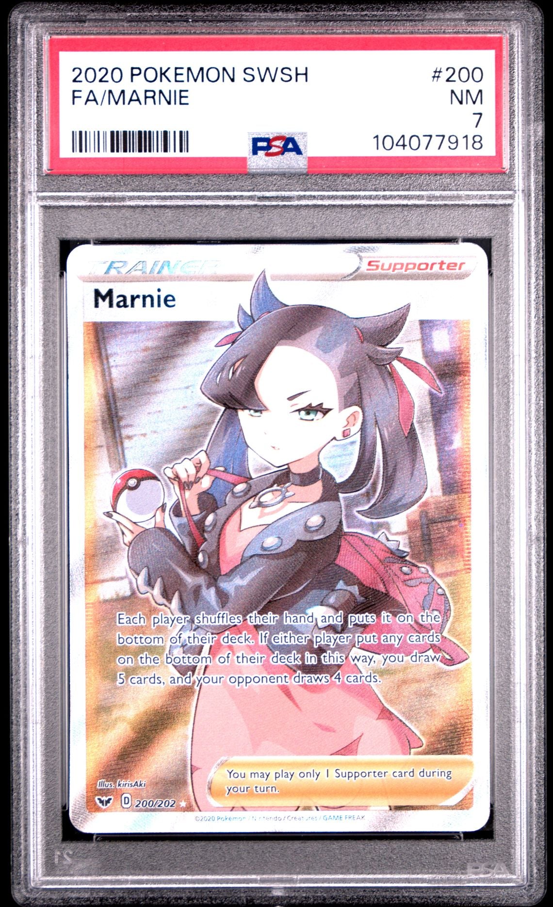 Marnie #200 - [Graded PSA 7] Sword & Shield