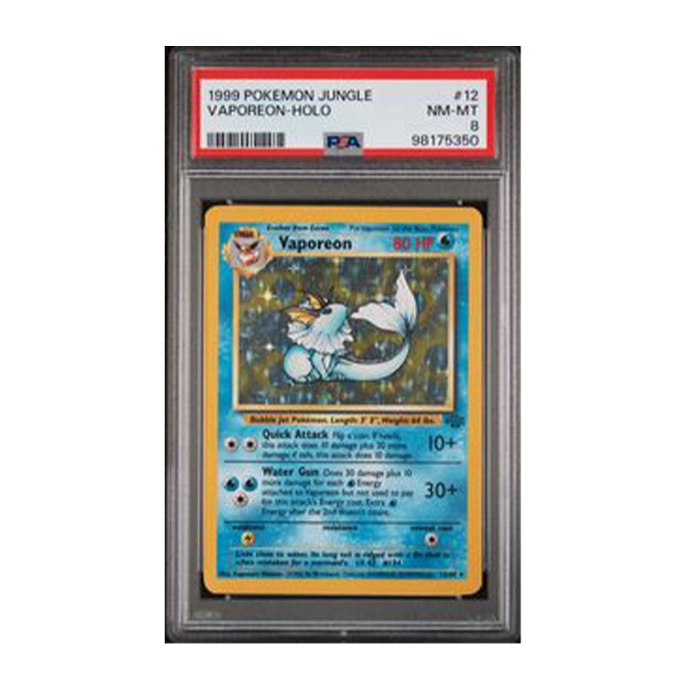 Vaporeon (12) - [Holo, Graded PSA 8] Jungle (JU)