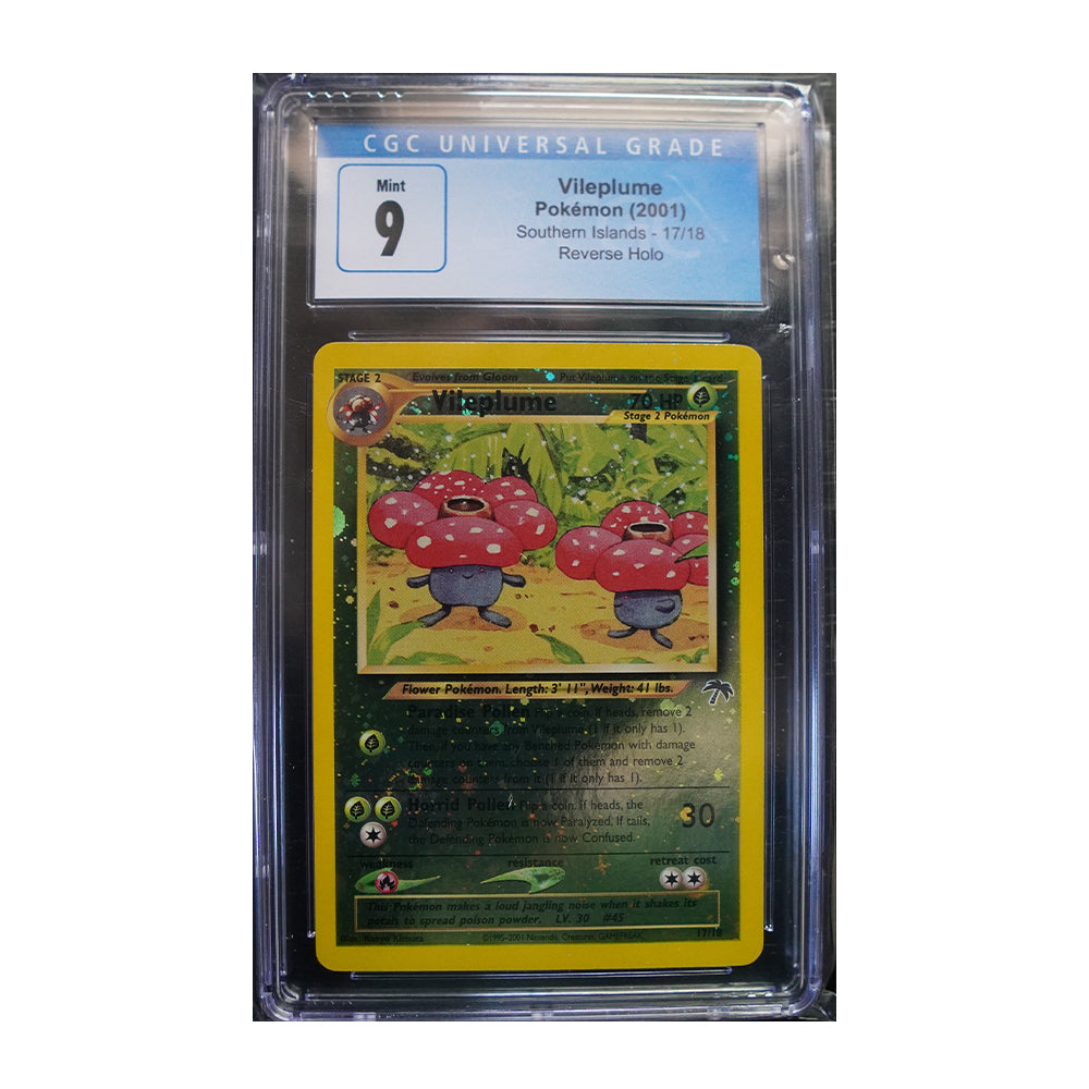 Vileplume - [Reverse Holo, Graded CGC 9] Southern Islands (SI)