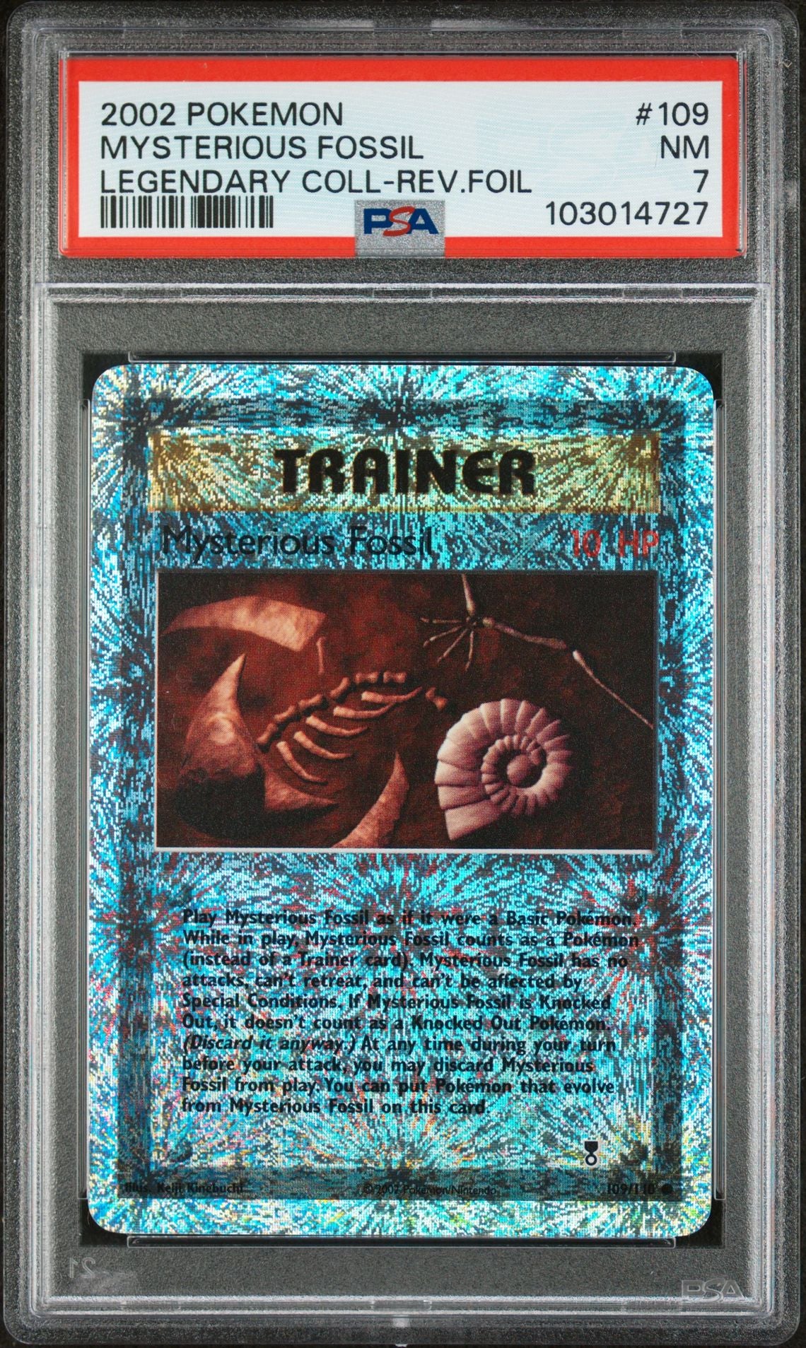 Mysterious Fossil #109 - [Reverse Holo, Graded PSA 7] Legendary Collection