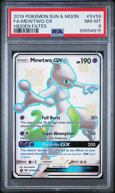 Mewtwo GX #SV59 - [Graded PSA 8] Hidden Fates: Shiny Vault (HIF:SV)