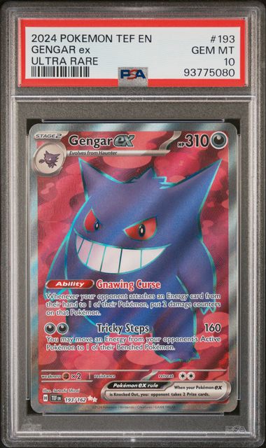 Gengar ex #193 - [Graded PSA 10] SV05: Temporal Forces (TEF)
