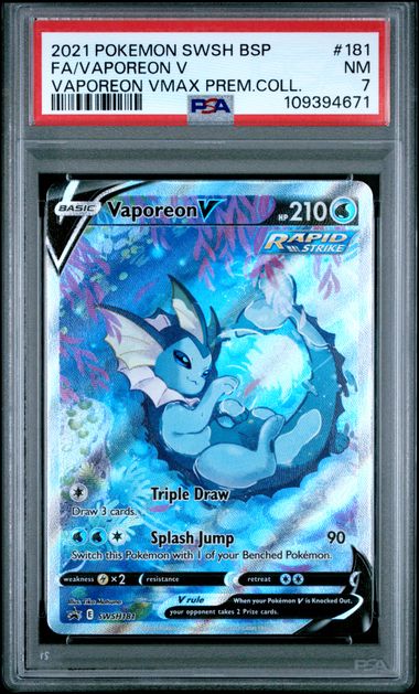 Vaporeon V #SWSH181 - [Graded PSA 7] SWSH: Sword & Shield Promo Cards (SWSD)
