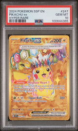 Pikachu Ex Hyper Rare #247 - [Graded PSA 10] Surging Sparks