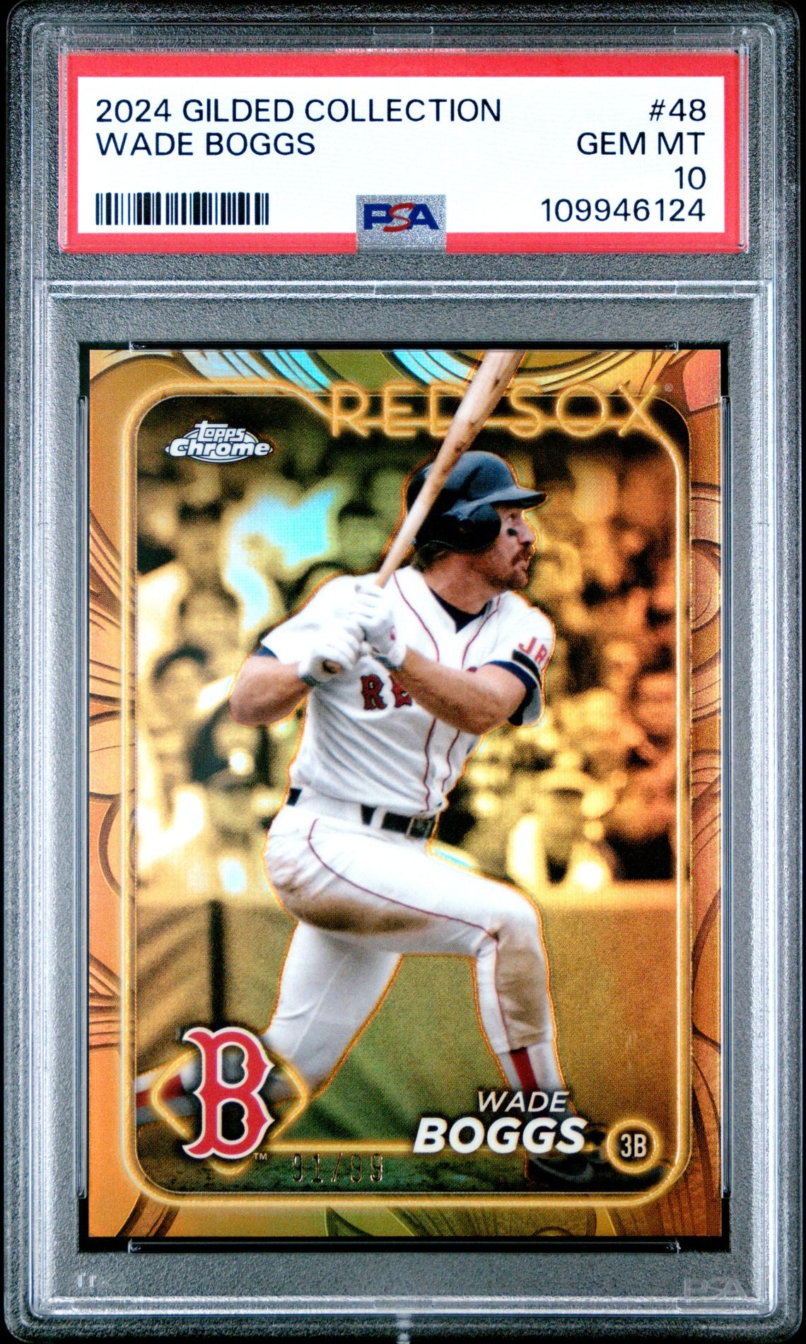 Wade Boggs 2024 Topps Gilded Collection #48 - [PSA Graded 10] - Front