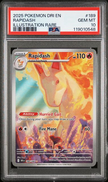 Rapidash #189 - [Graded PSA 10]  SV10: Destined Rivals (DRI)