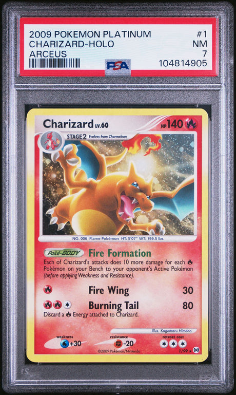 Charizard-Holo #1 - [PSA Graded 7] Arceus - Front