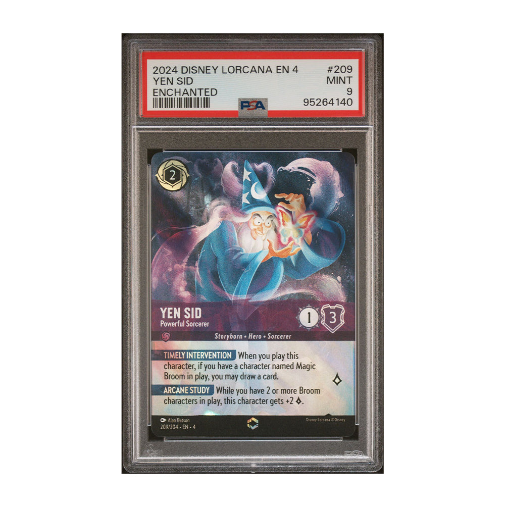 Yen Sid - Powerful Sorcerer (Enchanted) - [Foil, Enchanted, Graded PSA 9] Ursula's Return (4)