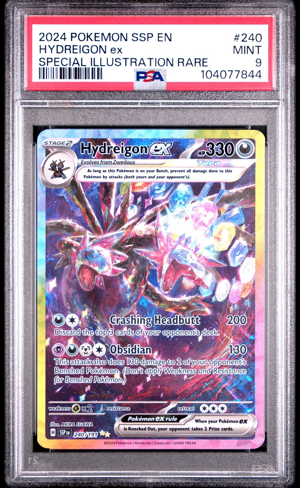 Hydreigon Ex Special Illustration Rare #240 - [Graded PSA 9] Surging Sparks