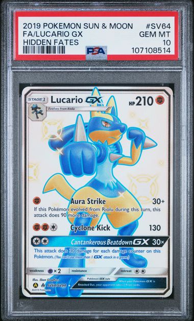 Lucario GX #SV64 - [Graded PSA 10] Hidden Fates: Shiny Vault (HIF:SV)