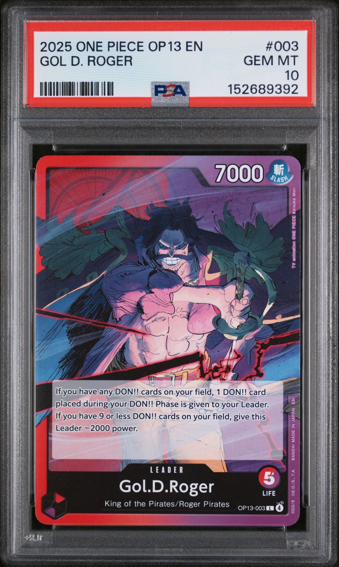 Gol D. Roger #003 - [PSA Graded 10] - Front