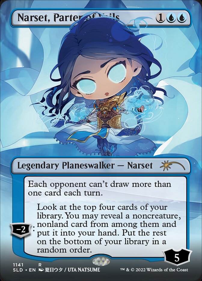 Narset, Parter of Veils (1141) - [Foil, Borderless] Secret Lair Drop (SLD)