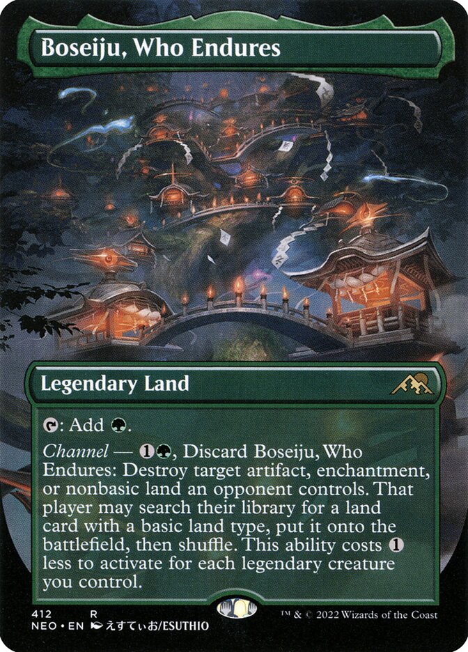 Boseiju, Who Endures - [Foil, Borderless] Kamigawa: Neon Dynasty (NEO)