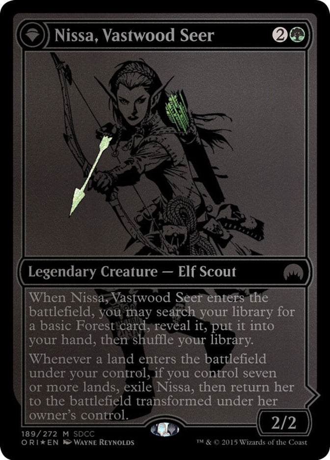 Nissa, Vastwood Seer // Nissa, Sage Animist - [Foil, Promo] San Diego Comic-Con 2015 (PS15)