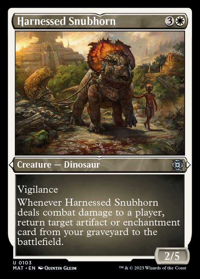 Harnessed Snubhorn - [Etched Foil] March of the Machine: The Aftermath (MAT)