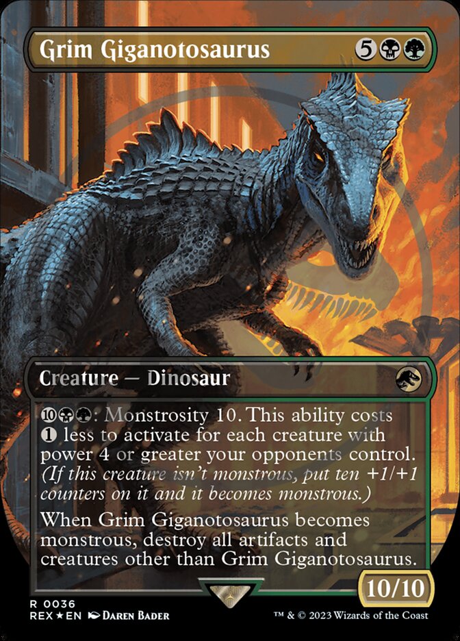 Grim Giganotosaurus - [Foil, Emblem] Jurassic World Collection (REX)
