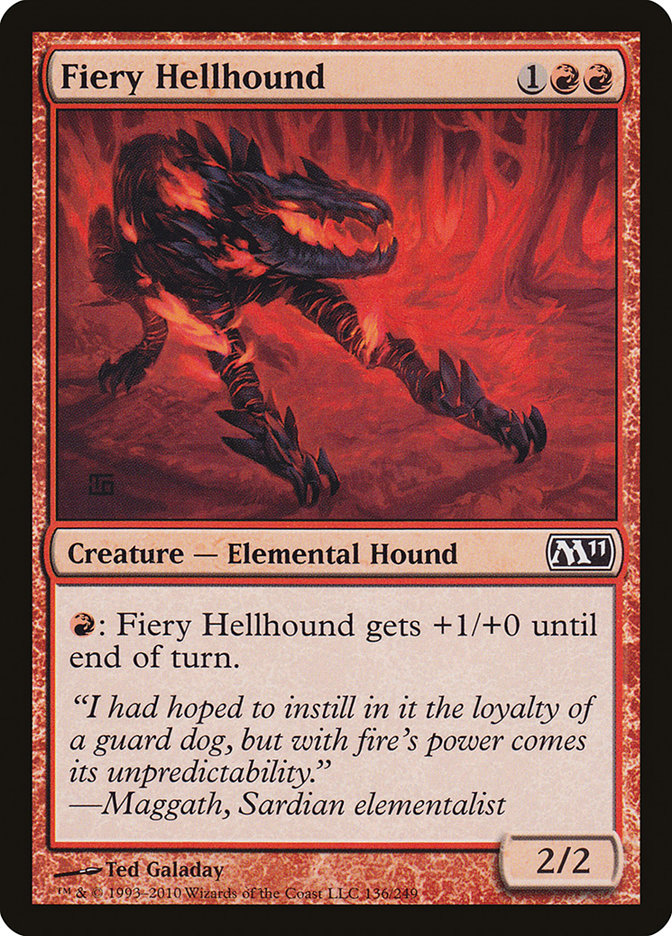Fiery Hellhound - [Foil] Magic 2011 (M11)