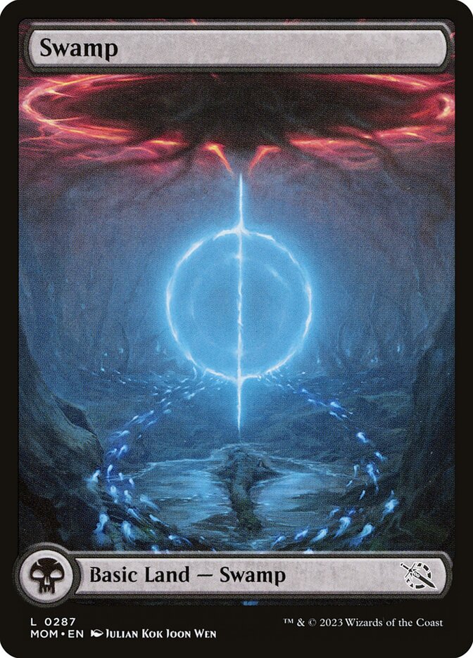 Swamp (287) - [Foil, Full Art] March of the Machine (MOM)