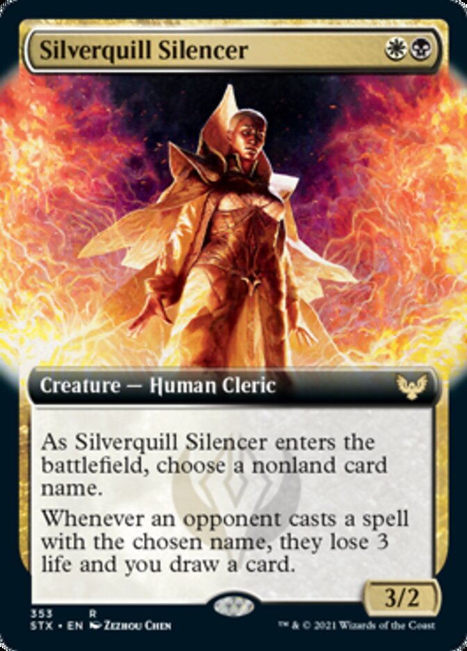 Silverquill Silencer - [Foil, Extended Art] Strixhaven: School of Mages (STX)