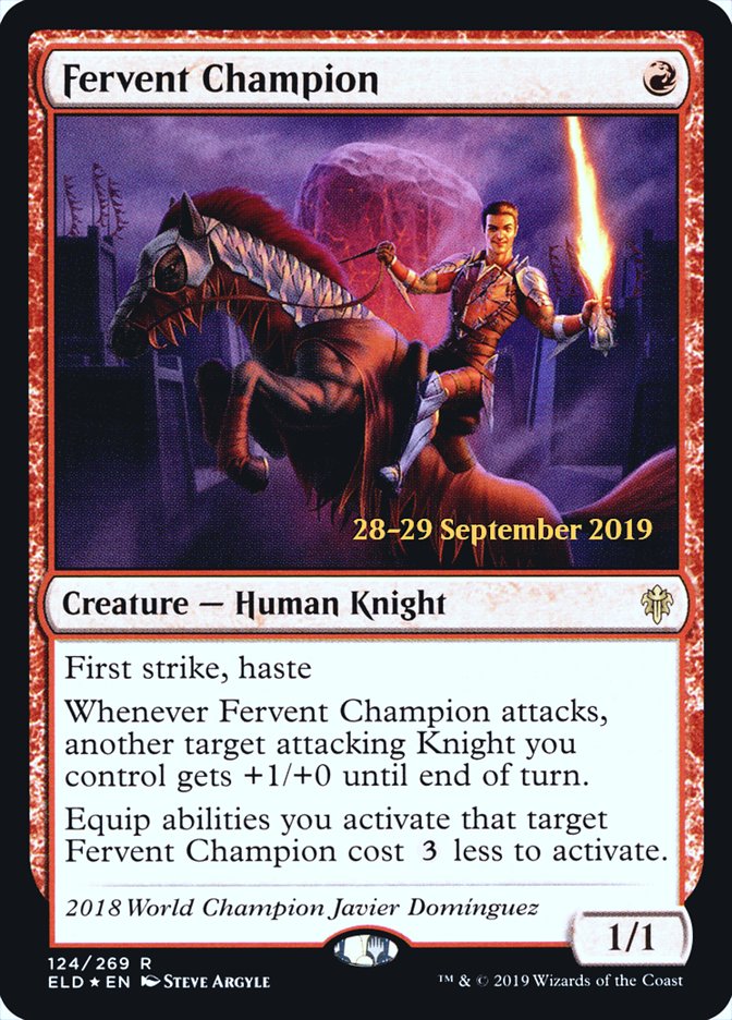 Fervent Champion - [Foil, Promo] Throne of Eldraine Promos (PELD)