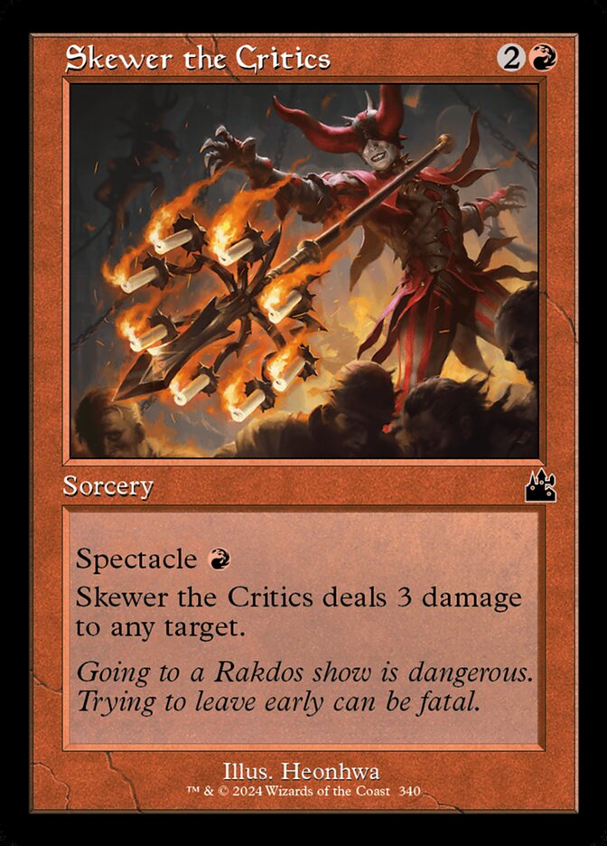 Skewer the Critics - [Foil, Retro Frame] Ravnica Remastered (RVR)
