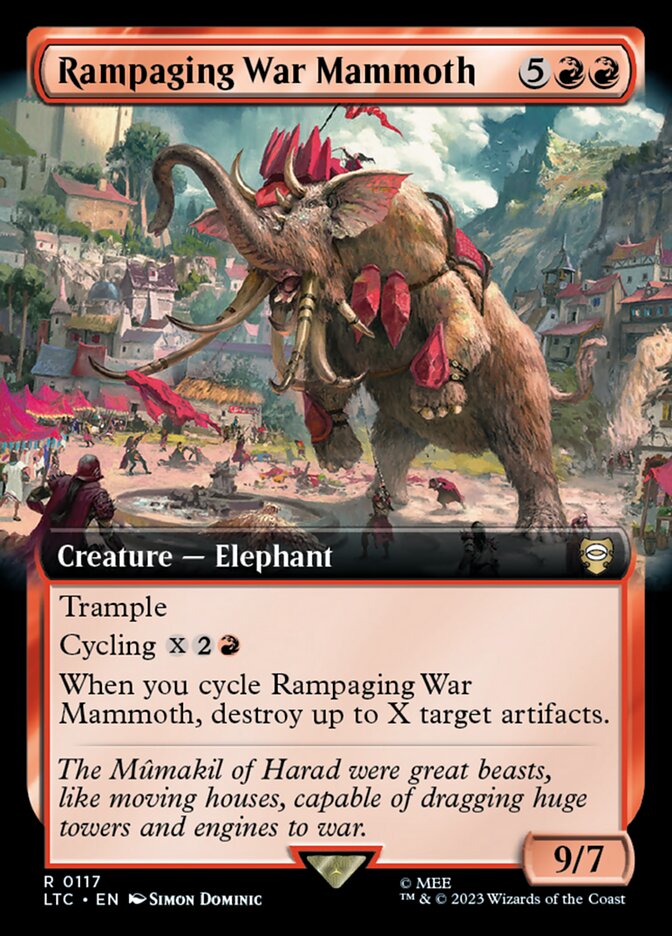 Rampaging War Mammoth - [Foil, Extended Art] Tales of Middle-earth Commander (LTC)
