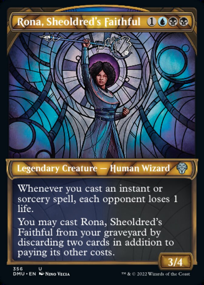 Rona, Sheoldred's Faithful - [Textured Foil, Showcase] Dominaria United (DMU)