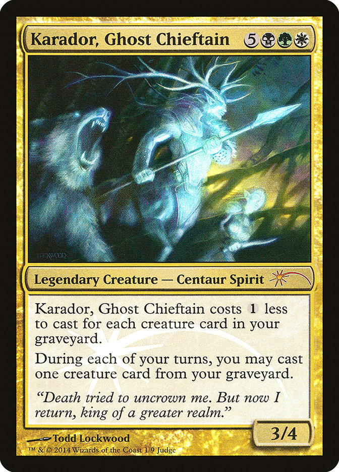 Karador, Ghost Chieftain - [Foil, Promo] Judge Gift Cards 2014 (J14)