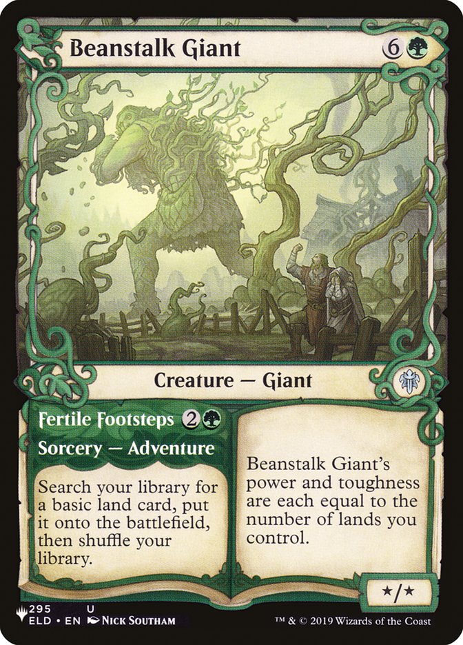 Beanstalk Giant // Fertile Footsteps - [Foil, Showcase] The List (PLIST)