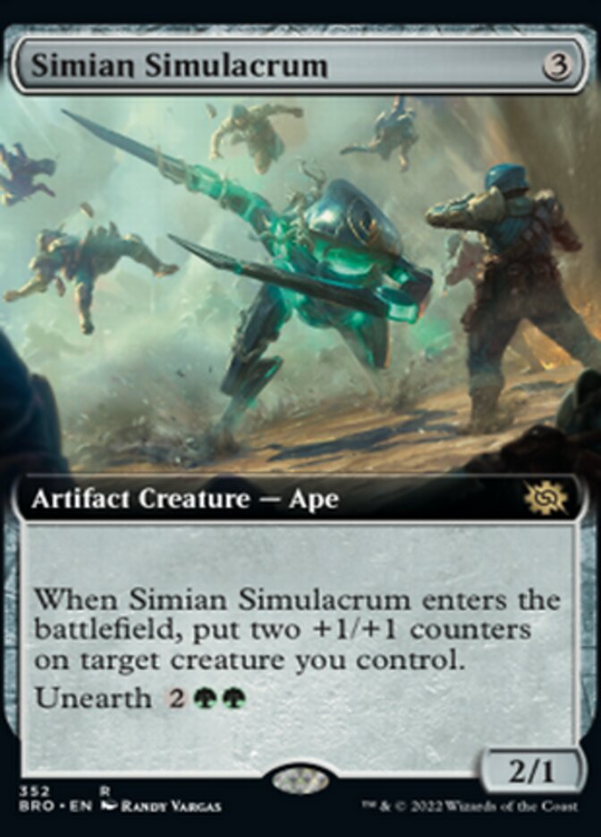 Simian Simulacrum - [Foil, Extended Art] The Brothers' War (BRO)