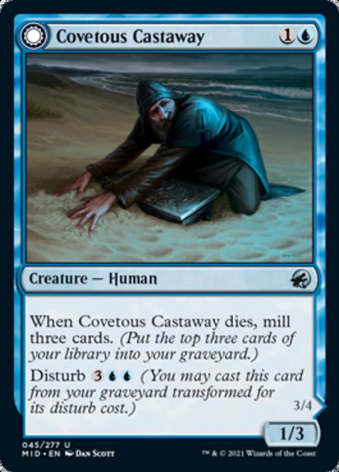 Covetous Castaway // Ghostly Castigator - [Foil] Innistrad: Midnight Hunt (MID)