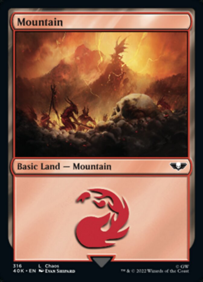 Mountain - [Surge Foil] Warhammer 40,000 Commander (40K)
