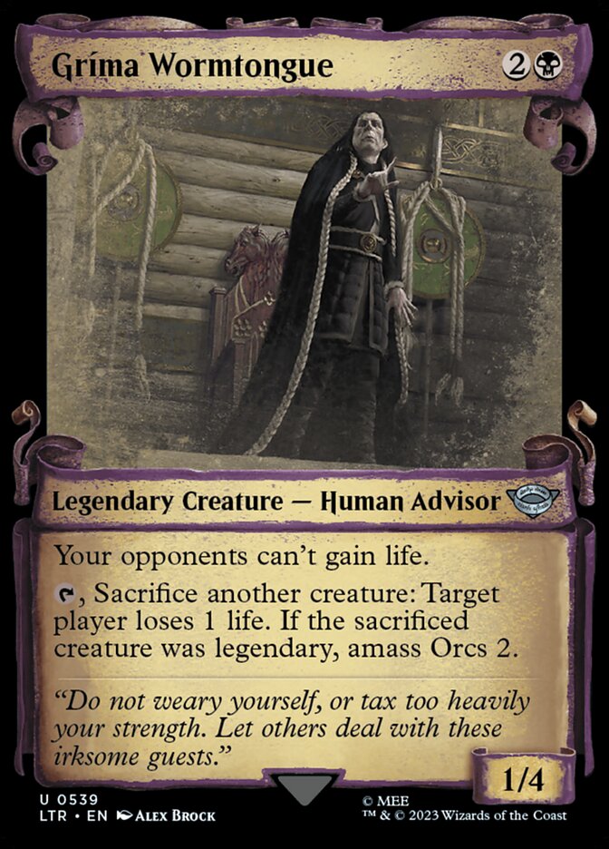 Gr√≠ma Wormtongue - [Foil, Showcase Scroll] The Lord of the Rings: Tales of Middle-earth (LTR)