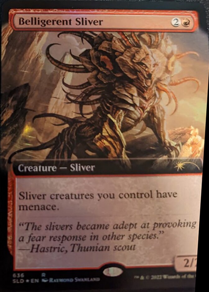 Belligerent Sliver (636) - [Foil, Extended Art] Secret Lair Drop (SLD)