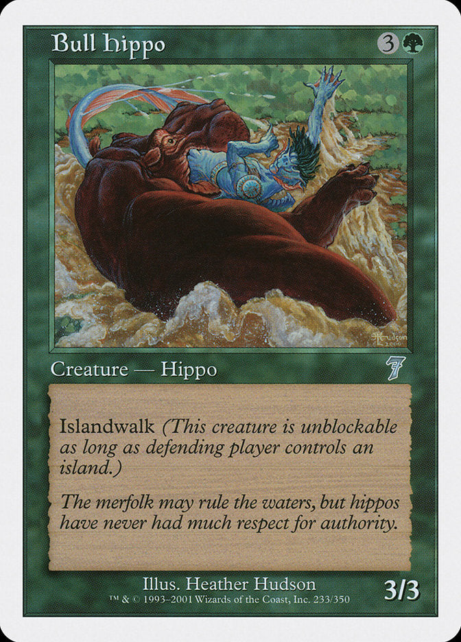 Bull Hippo - [Foil] Seventh Edition (7ED)
