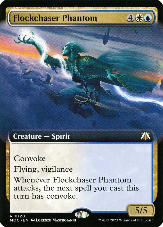 Flockchaser Phantom - [Foil, Extended Art] March of the Machine Commander (MOC)
