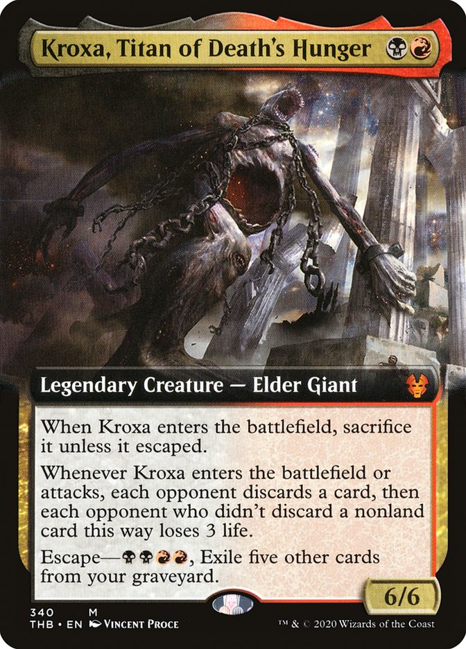 Kroxa, Titan of Death's Hunger - [Foil, Extended Art] Theros Beyond Death (THB)