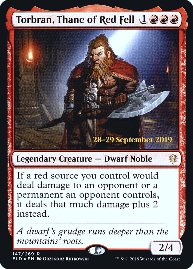 Torbran, Thane of Red Fell - [Foil, Promo] Throne of Eldraine Promos (PELD)