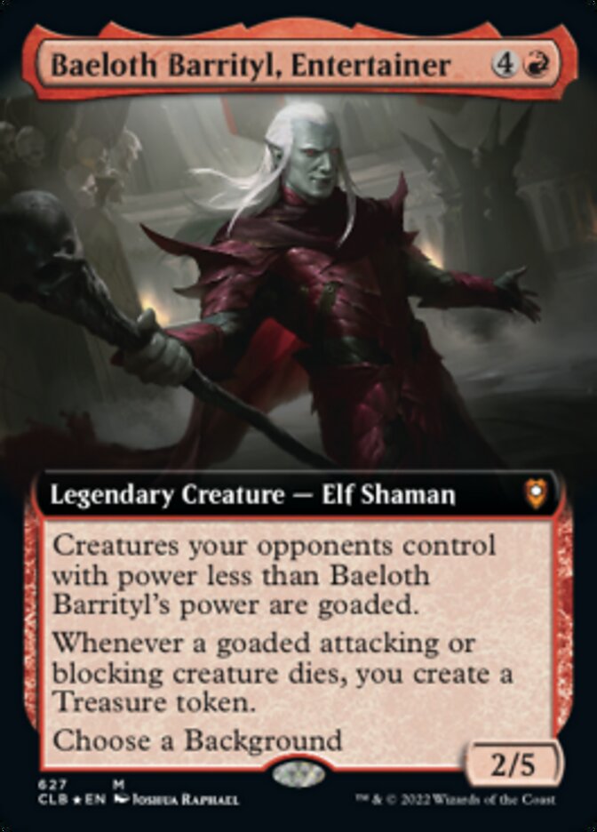 Baeloth Barrityl, Entertainer - [Foil, Extended Art] Commander Legends: Battle for Baldur's Gate (CLB)