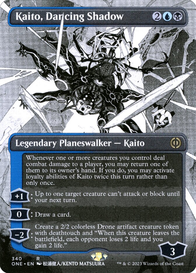 Kaito, Dancing Shadow - [Foil, Borderless Manga] Phyrexia: All Will Be One (ONE)