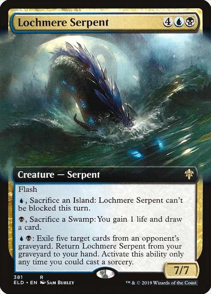 Lochmere Serpent - [Foil, Extended Art] Throne of Eldraine (ELD)